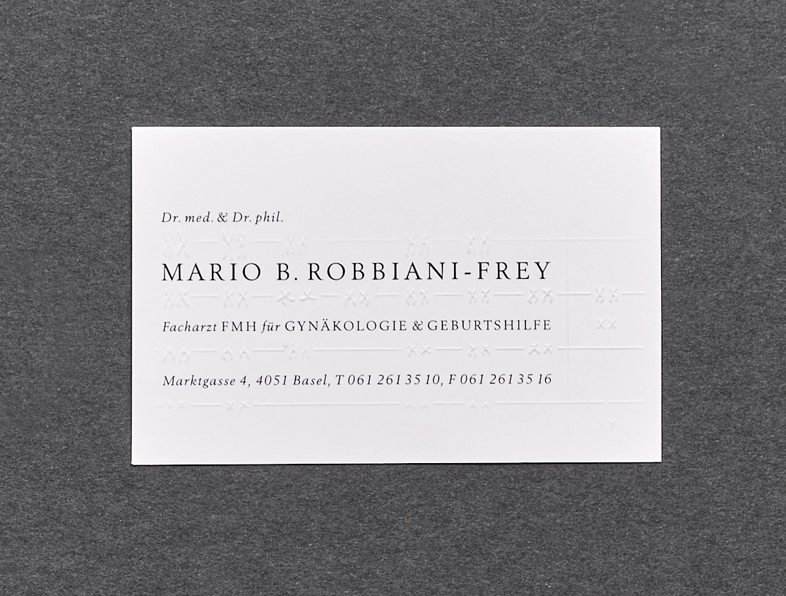 Dr. phil. und Dr. med. Mario Robbiani-Frey, Basel